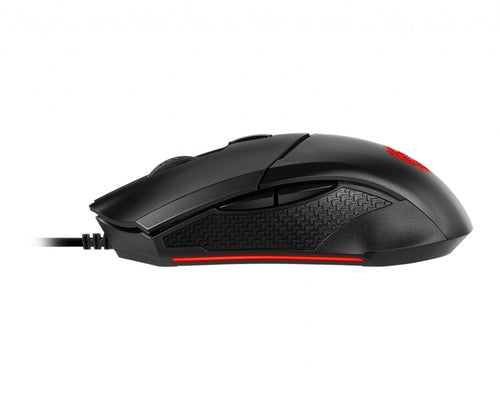 MSI CLUTCH GM08 Optical Gaming Mouse '4200 DPI Optical Sensor, 6 Programmable button, Symmetrical design, Durable switch with 10+ Million Clicks, Weight Adjustable, Red LED' MSI CLUTCH GM08 Optical Gaming Mouse '4200 DPI Optical Sensor, 6 Programmable button, Symmetrical design, Durable switch with 10+ Million Clicks, Weight Adjustable, Red LED'